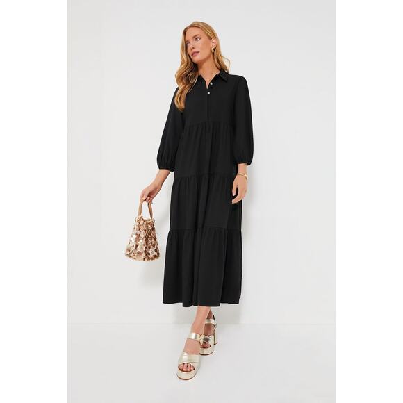POMANDER PLACE Black Crepe Mabel Maxi Dress Size S NWT Retail $148 Tuckernuck - Picture 6 of 8